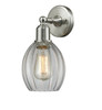 INNOVATIONS 900-1W-SN-G82 Melon 1 Light Sconce part of the Austere Collection Brushed Satin Nickel