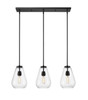 Z-LITE 488P8-3L-MB 3 Light Linear Chandelier,Matte Black