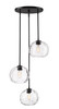 Z-LITE 490P10-3R-MB 3 Light Chandelier,Matte Black