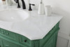 Elegant Kitchen and Bath VF10142VM-VW 42 inch Single Bathroom vanity in vintage mint with ivory white engineered marble