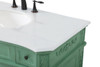 Elegant Kitchen and Bath VF10142VM-VW 42 inch Single Bathroom vanity in vintage mint with ivory white engineered marble