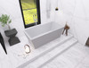 Elegant Kitchen and Bath BT21367GW 67 inch soaking rectangular bathtub in glossy white