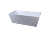 Elegant Kitchen and Bath BT21367GW 67 inch soaking rectangular bathtub in glossy white