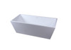Elegant Kitchen and Bath BT21367GW 67 inch soaking rectangular bathtub in glossy white