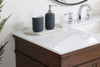 Elegant Kitchen and Bath VF13048WT-VW 48 inch Single Bathroom vanity in Walnut with ivory white engineered marble