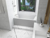 Elegant Kitchen and Bath BT202-L3260GW Alcove soaking bathtub 32x60 inch left drain in glossy white