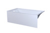 Elegant Kitchen and Bath BT202-L3260GW Alcove soaking bathtub 32x60 inch left drain in glossy white