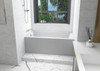 Elegant Kitchen and Bath BT201-L3060GW Alcove soaking bathtub 30x60 inch left drain in glossy white