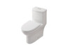 Elegant Kitchen and Bath TOL2001 Winslet One-piece elongated Toilet 28x15x30 in White