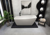 Elegant Kitchen and Bath BT21272GW 72 inch soaking single slipper rectangular bathtub in glossy white