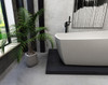 Elegant Kitchen and Bath BT21272GW 72 inch soaking single slipper rectangular bathtub in glossy white