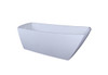 Elegant Kitchen and Bath BT21272GW 72 inch soaking single slipper rectangular bathtub in glossy white