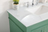 Elegant Kitchen and Bath VF13036VM-VW 36 inch Single Bathroom vanity in vintage mint with ivory white engineered marble