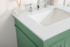 Elegant Kitchen and Bath VF13024VM-VW 24 inch Single Bathroom vanity in vintage mint with ivory white engineered marble