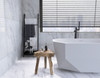 Elegant Kitchen and Bath BT21159GW 59 inch soaking diamond style bathtub in glossy white