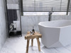 Elegant Kitchen and Bath BT21159GW 59 inch soaking diamond style bathtub in glossy white