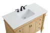 Elegant Kitchen and Bath VF13042AB-VW 42 inch Single Bathroom vanity in Antique Beige with ivory white engineered marble