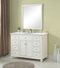 Elegant Kitchen and Bath VF12348AW-VW 48 inch Single Bathroom vanity in Antique White with ivory white engineered marble