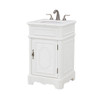 Elegant Kitchen and Bath VF30421AW-VW 21 inch Single Bathroom vanity in Antique White with ivory white engineered marble