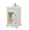 Elegant Kitchen and Bath VF30421AW-VW 21 inch Single Bathroom vanity in Antique White with ivory white engineered marble