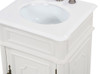 Elegant Kitchen and Bath VF30421AW-VW 21 inch Single Bathroom vanity in Antique White with ivory white engineered marble