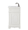 Elegant Kitchen and Bath VF30421AW-VW 21 inch Single Bathroom vanity in Antique White with ivory white engineered marble