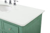 Elegant Kitchen and Bath VF12348VM-VW 48 inch Single Bathroom vanity in vintage mint with ivory white engineered marble