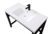 Elegant Kitchen and Bath VF14542BK 42 inch ADA compliant Single bathroom metal vanity in black