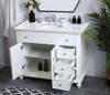 Elegant Kitchen and Bath VF12342AW-VW 42 inch Single Bathroom vanity in antique white with ivory white engineered marble