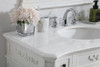 Elegant Kitchen and Bath VF10142AW-VW 42 inch Single Bathroom vanity in Antique White with ivory white engineered marble