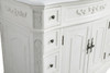 Elegant Kitchen and Bath VF10142AW-VW 42 inch Single Bathroom vanity in Antique White with ivory white engineered marble
