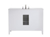 Elegant Kitchen and Bath VF-1041-VW 48 inch Single Bathroom vanity in White with ivory white engineered marble