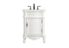 Elegant Kitchen and Bath VF-1031AW-VW 24 inch Single Bathroom vanity in antique white with ivory white engineered marble