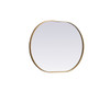 Elegant Decor MR2A2736BRS Metal Frame Oval Mirror 27x36 Inch in Brass