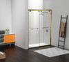 Elegant Kitchen and Bath SD303-6076BGD Semi-frameless shower door 60 x 76 Brushed Gold