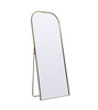 Elegant Decor MR1FL3276BRS Metal Frame Arch Full Length Mirror 32x76 Inch in Brass