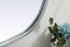Elegant Decor MR2B2030SIL Metal Frame Oval Mirror 20x30 Inch in Silver