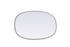 Elegant Decor MR2B2030SIL Metal Frame Oval Mirror 20x30 Inch in Silver
