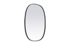 Elegant Decor MR2B3040BLK Metal Frame Oval Mirror 30x40 Inch in Black