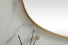Elegant Decor MR2B3048BRS Metal Frame Oval Mirror 30x48 Inch in Brass