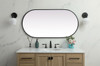 Elegant Decor MR2A2448BLK Metal Frame Oval Mirror 24x48 Inch in Black Elegant Decor MR2A2448BLK Metal Frame Oval Mirror 24x48 Inch in Black