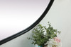 Elegant Decor MR2A2448BLK Metal Frame Oval Mirror 24x48 Inch in Black Elegant Decor MR2A2448BLK Metal Frame Oval Mirror 24x48 Inch in Black