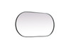 Elegant Decor MR2A2448BLK Metal Frame Oval Mirror 24x48 Inch in Black Elegant Decor MR2A2448BLK Metal Frame Oval Mirror 24x48 Inch in Black