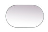 Elegant Decor MR2A3660SIL Metal Frame Oval Mirror 36x60 Inch in Silver