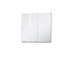 Elegant Kitchen and Bath TD444-6060PCH Frameless tub door 60 x 60 Polished Chrome