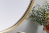 Elegant Decor MR2A2436BRS Metal Frame Oval Mirror 24x36 Inch in Brass