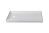 Elegant Kitchen and Bath STY01-L6030 60x30 inch Single threshold shower tray left drain in glossy white