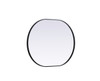 Elegant Decor MR2A3040BLK Metal Frame Oval Mirror 30x40 Inch in Black