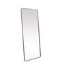 Elegant Decor MR803272BR Soft Corner Metal Rectangle Mirror 32x72 Inch in Brass