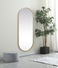 Elegant Decor MR2A2460BRS Metal Frame Oval Mirror 24x60 Inch in Brass Elegant Decor MR2A2460BRS Metal Frame Oval Mirror 24x60 Inch in Brass